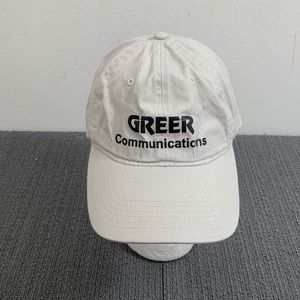 Greer Communications Baseball Hat Mens Adjustable Light Khaki Port & Company